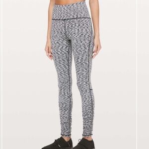 Lululemon Ready To Rulu Tight 28" Leggings Spaced Out Space Dye Black White 4